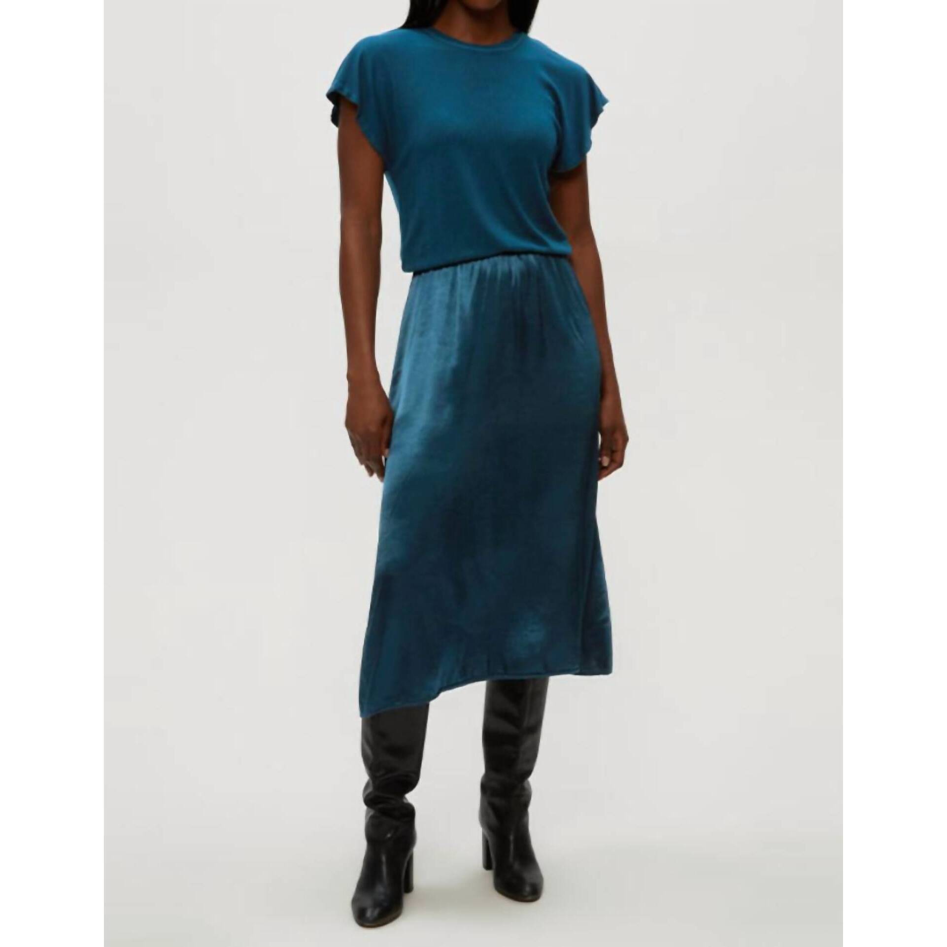 New Michael Stars Meryl Midi Dress In Rainforest